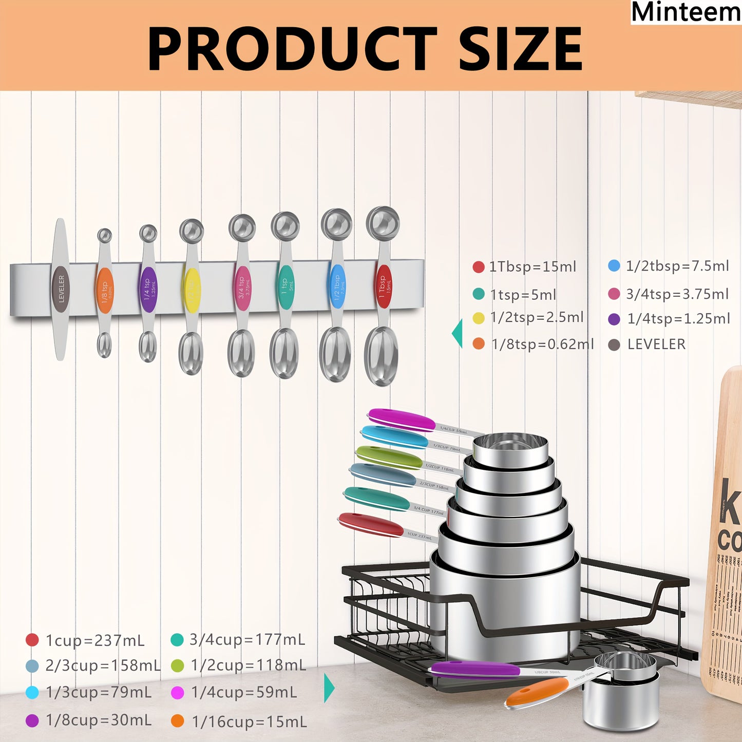 Measuring Cup And Magnetic Measuring Spoon Set